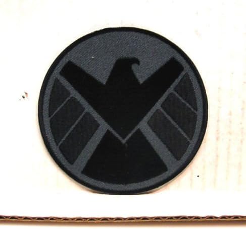 Avengers Agents Of Shield Black Embroidered Badge Patch Iron or Sew on 9cm