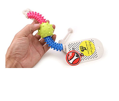 Surblue-Solid-Rubber-Dog-Teeth-Cleaning-Training-Rope-Toy-Perfect-Exercise-Training-and-Reward-Tool-for-Dogs-C-Small-Size-Chew-Toy