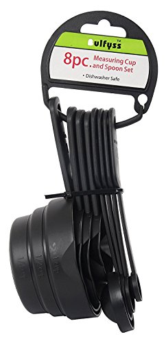 Bulfyss 8Pcs Plastic Measuring Cup and Spoon Set, Black RS.180 (72.00% Off) - Amazon