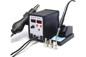 HOARLICN Digital Entlötkolben Heißluft, 898D Hot Air Gun Rework Solder Station 220V 700W Heißluft Löten Heißluftpistole Lötstation Rework Station