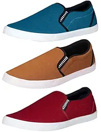 Chevit Men's Combo Pack of 3 Casual Shoes (Loafers and Mocassins)