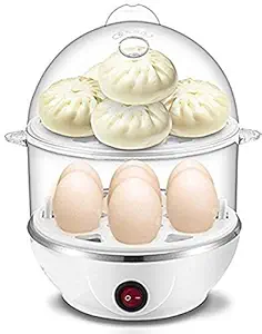 unique icon 2 Layer Plastic Egg Boiler Cooker and Steamer, Assorted