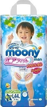 Japanese diapers panties MOONY PL Boy (9-14kg.) // ???????? ?????????? MOONY PL Boy (9-14kg.)