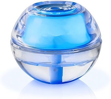 Naisicantar Portable Cool Air Humidifier with USB Cable - It's Also a Cute Crystal Night Light - Small Mini Portable Lightweight Quiet Ultrasonic USB Mist Aromatherapy Aroma Diffuser (Blue)