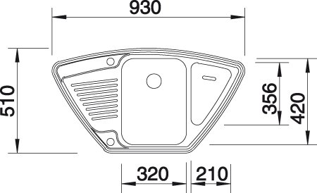 Blanco Spüle VIVA 9 E PDur2 alumetallic - 2