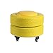 Produktbild Health UK Accessories- Startseite Anhänger Schmiedeeisen Gelber Reifen Form Coffee Storage Hocker Bewegliche Bar KTV Soft Install Soft PU Kissen Loft Retro Cafe Shop Retro Stuhl Bekleidungsgeschäft Schuh Hocker Welcome ( Farbe : Gelb )