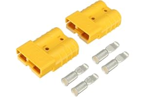 HONFITAT DyNamic 2Pcs 50A Dc12/24V Anderson Estilo Plug Conectores Anderson Power Plug 4X Terminales Amarillo