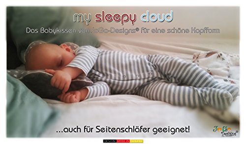 JoGo Designs® Babykissen | patentiertes Babykopfkissen gegen Verformung des Kopfes | für eine gesunde Kopfform | viskoelastischer Schaumkern | mit Kinderärztin entwickeltes Kissen gegen Plattkopf - 6