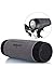 Produktbild SLCSL Outdoor Lautsprecher Tragbare Bluetooth Fahrrad Lautsprecher S1 4000 mAh Energienbank Wasserdichte Lautsprecher mit Voller Zubehör Im Freien (Fahrradhalterung, Karabiner .) (Grau)