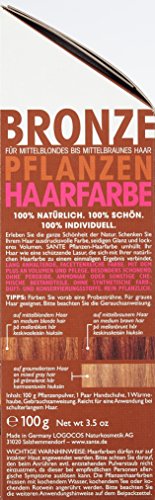 SANTE Naturkosmetik Pflanzen-Haarfarbe Pulver bronze (100 g) - 3