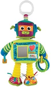 LAMAZE Rusty the Robot, Clip on Pram and Pushchair Newborn Baby Toy, Sensory Toy for Babies Boys and Girls from 0 to 6 Months