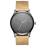 MVMT Watches Classic Herren Uhr Gunmetal/Sandstone Leder...
