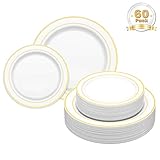 ✿ Quality Calidad superior: grado alimenticio, no tóxico, sin BPA, materiales duraderos que aseguran que sus platos de plástico desechables no se rompan, que se sientan más saludables y seguros, disfrute de su fiesta