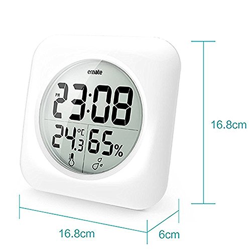 Wasserdicht Dusche Uhr LCD-Display, Digital-Badezimmer-K¨¹chen-Wand-Saugnapf Uhr, Big Desktop-Tischuhr - 2