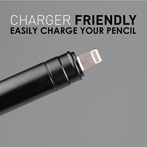 Ztylus Slim Apple Pencil Metal Case: Retractable Tip Protection, Aircraft Grade Aluminum, Built-in Clip, Cap Holder for iPad Pro Apple Pencil (Black) - 4