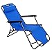 Produktbild Minilism Faltbar Liegestuhl Sonnenliege, Schwerlast Textoline Schwerelosigkeit Stühle, draussen Patio Recliner mit Einstellbar Kopfkissen für kampierendes / Patio / Strand / Garten