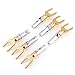 Produktbild Zerone 6 PCS 24 K vergoldet Y Plug Spaten Stecker 4 mm Banana U Gabel 45 Grad Lautsprecher Wire Connector, für Lautsprecher und Spaten DIY Kabel-Reparatur-Set