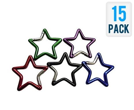 Preisvergleich Produktbild Sunroad Metall-Karabiner Karabiner - Stern (15 Stück)