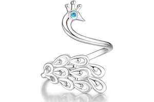 YASHUO Pet Dog Cat Footprint Ring 925 Sterling Silver Animal Paw Adjustable Open Ring,Feather Ring for Wife Daughter Mother Sister for Birthday