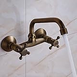 safe and durable, it passed the salt spray test. Antique Style Deck Mount Bathroom vessel sink mixer Tap,Widespread,Water saving