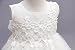 2pcs Baby Girl Ivory 5 Layers Floral Applique Christening Party Dress 12-15M