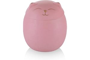 CUODIA NEWDREAM: Keramikurne in Katzenform, Katzenurne für Asche, Haustier-Urne für Asche, Rosa