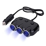 Zigarettenanzünder Adapter, 120 W Zigarettenanzünder Auto Zigarettenanzünder Splitter 3,1 A Dual USB Auto Ladegerät Adapter DC 12 V/24 V Steckdose multi-functions KFZ Splitter