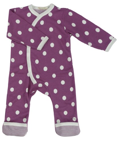 Organics For Kids Spotty Romper / Onesie - Purple, 6-12 Months