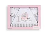INTERBABY 04095-02 Bettwäsche Set für Wiege - Mod Wagen, 3 Stück, rosa