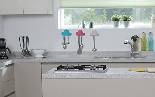 Mawibo Schlüsselbrett/Schlüsselhalter/Schlüsselleiste, Schlüsselanhänger, Schlüssel Organizer Wolke, magnetisch, weiß türkis rosa - 9