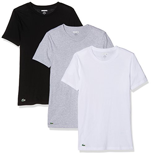 Lacoste Underwear Multipack Slim Fit C/N Tee (3PK), Maillot De Corps Homme, Multicolore (Sortiert 1 901), X-Large (Lot de 3)