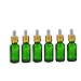 Produktbild 6X Toruiwa Glasflaschen Glas Dropper Tropfflaschen mit Pipette für ätherische Öle Aromatherapie Eye Dropper Kosmetik Grün (30ml)