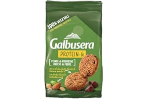 CAIYA Galbusera Protein-G Biscotti Integrali con Gocce di Cioccolato, Fiocchi di Avena e Mandorle 280g