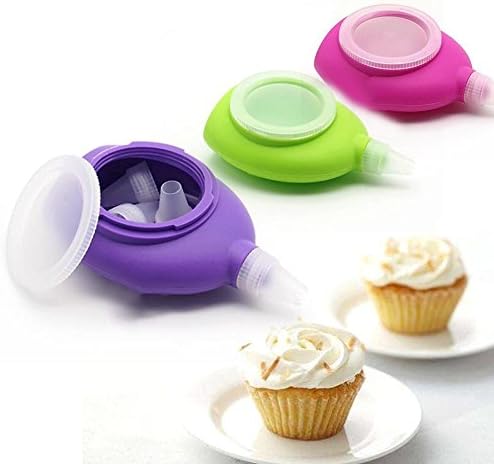 NEWSTARTS 1 pc mouth Large 6 Biaohua pot Biaohua silicone pen set cream squeeze bottle Biaohua gun baking tools Biaohua gun baking tools