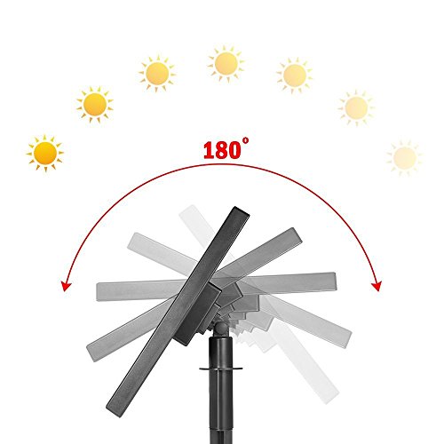 Anself Solar Teichpumpe Springbrunnen Pumpe mit LED Licht, Fernbedienung und 6pcs Brunnenköpfe 12V 5W - 4