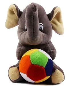 Babique Ball Stuffed Soft Toy Plush for Kids Baby Boy Girl Birthday (Toys, Elephant)