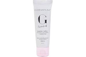 GERMINAL Essential - Crema Manos y Uñas con Vitamina E, Manteca de Karité y Queratina, Hidratación Intensiva con Textura No Grasa - 50 ml
