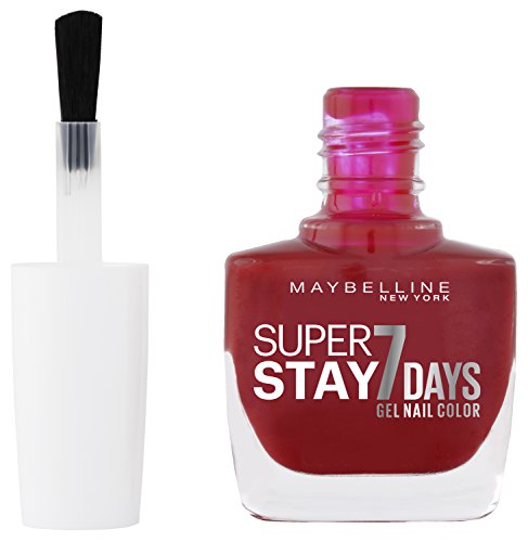 Maybelline New York Make-Up Superstay Nailpolish Forever Strong 7 Days Finish Gel Nagellack Cherry Sin / Farblack mit ultra starkem Halt ohne UV Lampe in knalligem Rot, 1 x 10 ml - 2