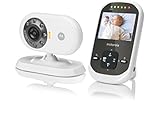 Motorola MBP 25C – Video Babyphone mit 2.4 Zoll Farbdisplay und bis zu 300 Meter Reichweite, weiß - 2