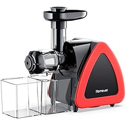 Extracteur de Jus, Homever Sans BPA Extracteur de Jus de Fruits et Légumes avec Moteur Silencieux et Fonction Inverse, et Livré avec un Pichet à Jus et un Pinceau, une oxydation minimale