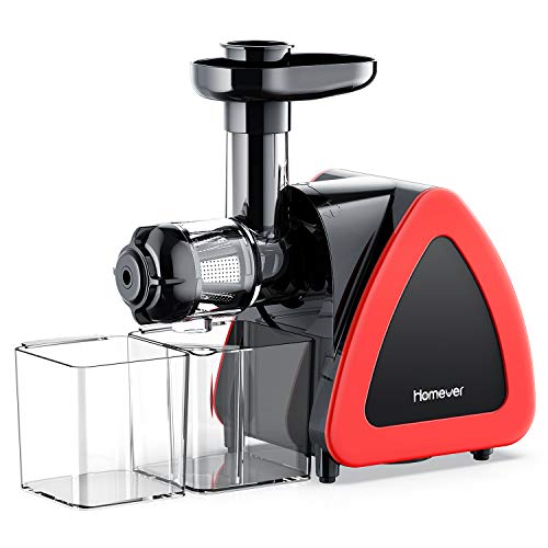 Extracteur de Jus, Homever Sans BPA Extracteur de Jus de Fruits et Légumes avec Moteur Silencieux et Fonction Inverse, et Livré avec un Pichet à Jus et un Pinceau, une oxydation minimale