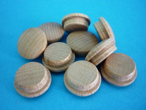 Preisvergleich Produktbild 1 Packung Holzabdeckkappen 6015 Buche natur 15 mm