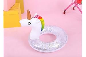 JUNBAOYYDS Unicorno Gonfiabile Piscina, Gonfiabile Anello per il Nuoto, PVC Anello per il Nuoto, Anello da Nuoto, per Piscina per Beach Party Feste (I)