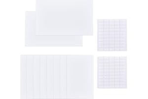 SUPERFINDINGS 10 pannelli ciechi piatti in plastica 13 cm foro da parete con 100 nastri biadesivi, copertura antipolvere per pareti e soffitti in cartongesso