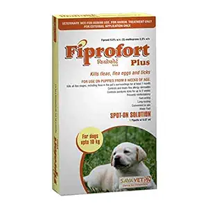 Dogitos Spot-On Ticks and Fleas Solution for Dogs (Pack of 2, Up to 10 Kg) | Spot On for Dogs