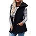 Produktbild Sannysis Damen Pullover Herbst Winter Elegant Plüschmantel Sleeveless Pockets Weste mit Kapuze Winter lose Weste Mantel