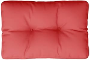 vidaXL Coussin de Palette Rouge 50x40x12 cm Tissu