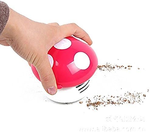 Desk Vacuum Cleaner, Moxcow Portable Mini Cute Mushroom Shaped Dust Sweeper (Pink)