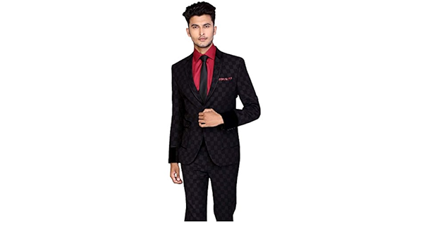 red shirt black jacket