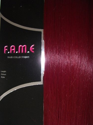 Burgundy wine Clip in hair extensions 18